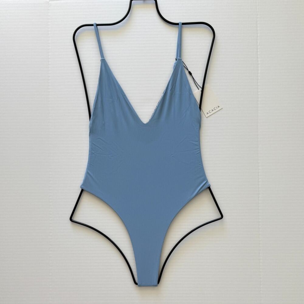 Acacia Swimwear TAVIRA Ribbed One Piece - Skipper - Minimal Coverage - High Cut